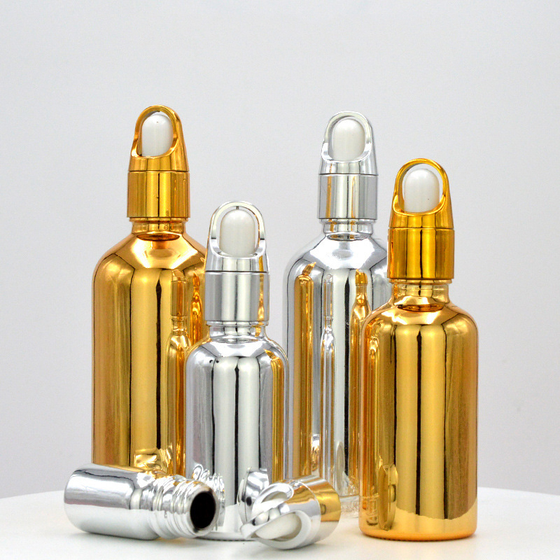 Luxury Skincare Packaging - ขวด5Ml-รีเอเจนต์100Ml Eye Drop Gold ชุบกระจก Super