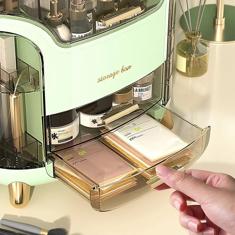 กล่องจัดเก็บเครื่องสำอางบนโต๊ะ - Luxury Skincare Tools บทวิจารณ์และราคา